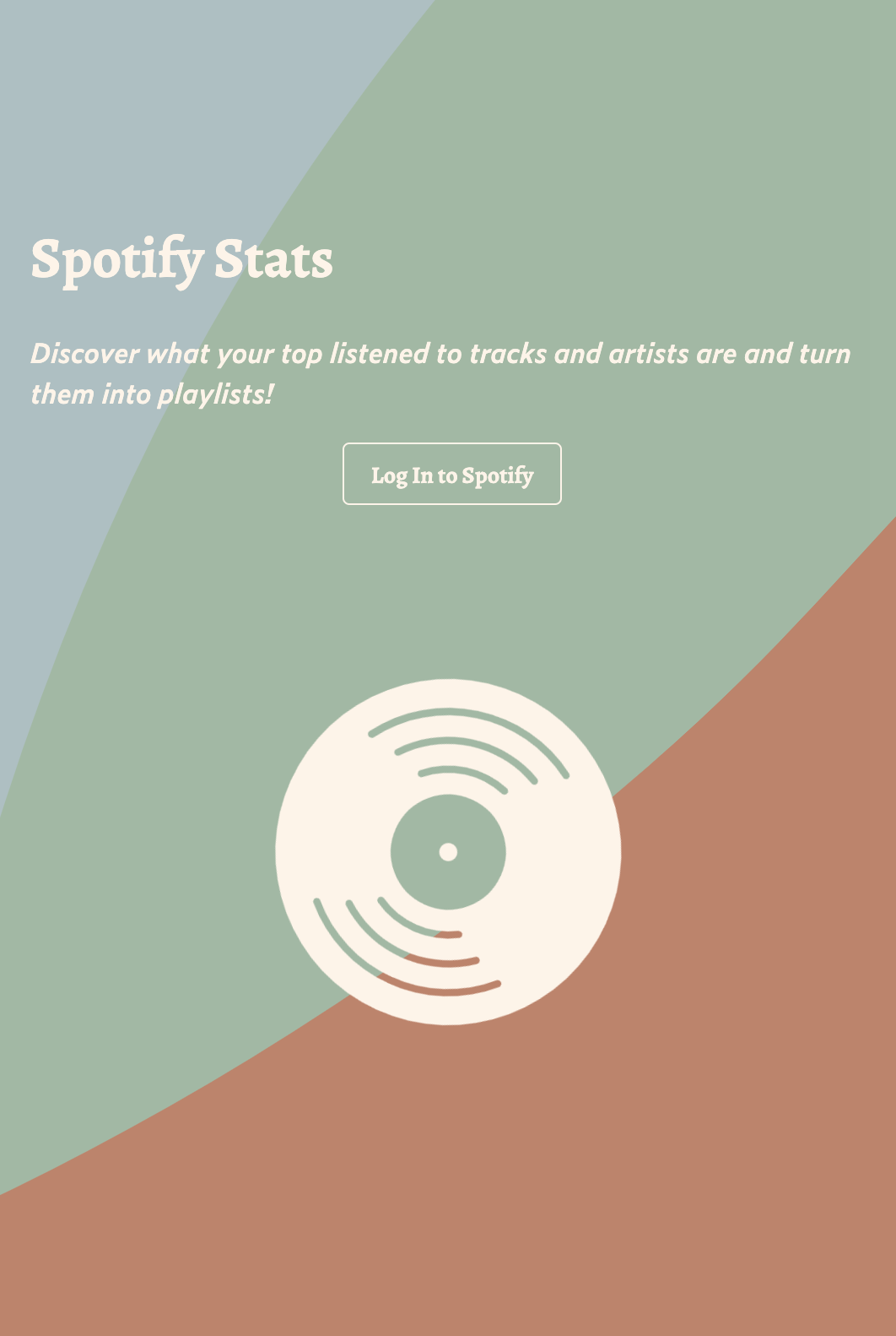 Spotify Stats Home